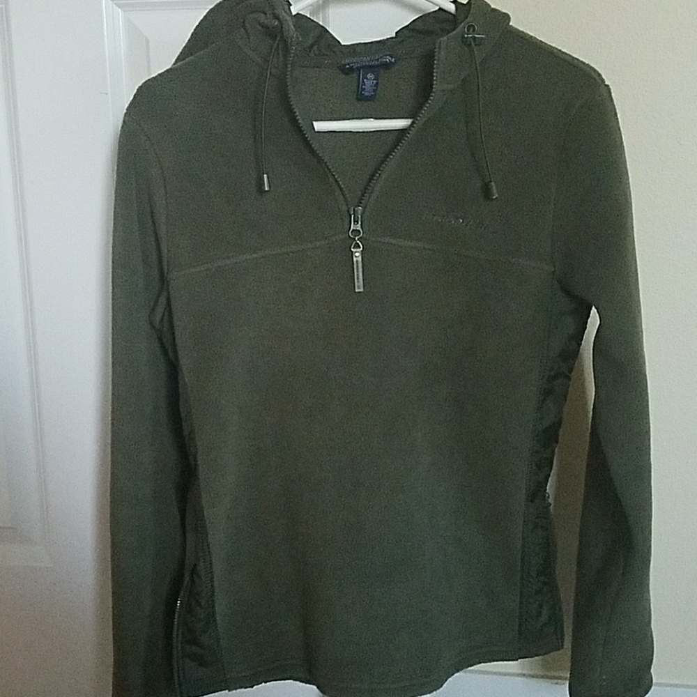 American Eagle fleece hoodie with side zippers